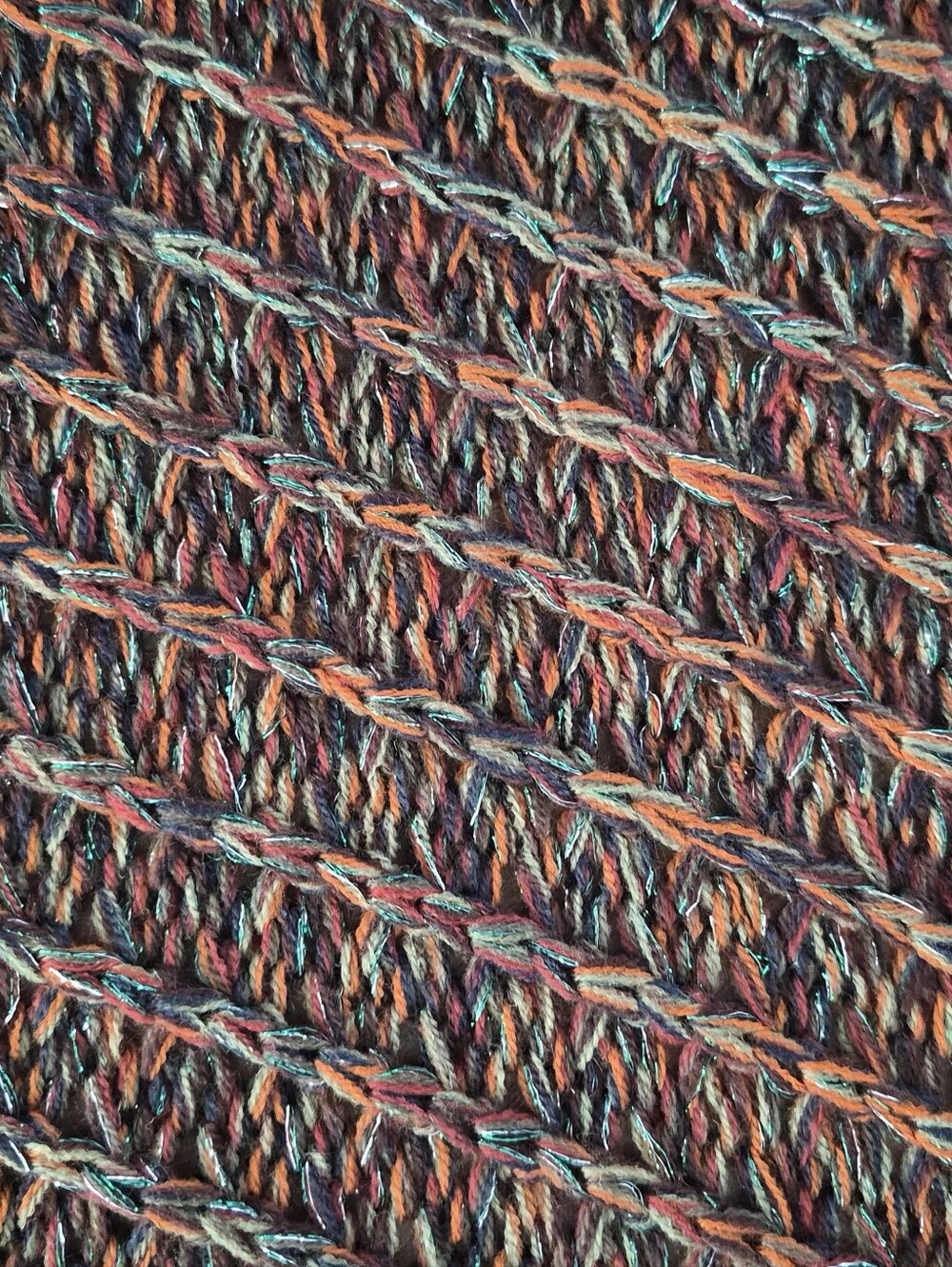 Chico's Metallic Knit Poncho | Multicolor Shimmer Cape Wrap (OS) - Picture 7 of 8